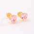 BF-00056 BRINCO BANHADO A OURO 18K COM ZIRCONIA EM FORMATO DE CORAÇÃO