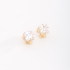 BF-00065 BRINCO BANHADO A OURO 18K COM ZIRCÔNIA QUADRADA