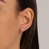 BF-00230 BRINCO BANHADO A OURO 18K COM PEDRA EM FORMATO DE ESTRELA 8X8 MM
