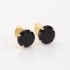 BF-00237- BRINCO BANHADO A OURO 18K COM PEDRA EM FORMATO REDONDO