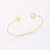 BL-00110 BRACELETE BANHADO A OURO 18K COM DESIGN ABERTO E DETALHES EM ESFERAS