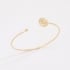 BL-00126-BRACELETE ABERTO COM FLOR CRAVEJADA EM ZIRCÔNIAS