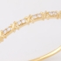 BL-00127 Bracelete Liso Trabalhado Cravejado Zircônia 3mm