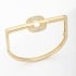 BLX-00044 BRACELETE BANHADO A OURO 18K ESTRUTURADO E DETALHE CENTRAL CRAVEJADO