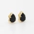 BP-0006 BRINCO DE PRESSÃO BANHADO A OURO 18K COM PEDRA OVAL EM ZIRCÔNIA LAPIDADA