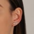 BR-00037 BRINCO EM MODELO EAR CUFF COM TRÊS ZIRCÔNIAS LAPIDADAS