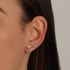 BR-00041 BRINCO BANHADO A OURO 18K ESTILO EAR CUFF COM ZIRCÔNIAS TRIANGULARES
