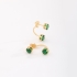 BR-00084 BRINCO BANHADO A OURO 18K COM DESIGN DUPLO E ZIRCÔNIA REDONDA