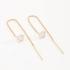 BR-00104 BRINCO BANHADO A OURO 18K COM CORRENTE PENDENTE E ZIRCÔNIA REDONDA