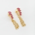 BR-00170 BRINCO BANHADO A OURO 18K COM PEDRAS NAVETE EM CORRENTES