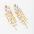 BR-00269 BRINCO COM ZIRCÔNIA GOTA E DETALHES EM PÉROLAS PENDENTES
