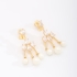 BR-00282-BRINCO CHANDELIER COM ZIRCÔNIAS NAVETE E PÉROLAS