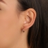 BR-00715 ARGOLA COM ZIRCÔNIAS ROSAS