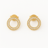 BR-00728 BRINCO BANHADO A OURO 18K EM FORMATO DE CÍRCULO