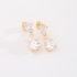 BR-00781 BRINCO BANHADO A OURO 18K COM PEDRAS EM FORMATO DE GOTA