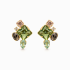 BR-00787 BRINCO BANHADO A OURO 18K COM PEDRAS LAPIDADAS EM FORMAS GEOMÉTRICAS