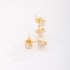BR-00797 BRINCO BANHADO A OURO 18K COM PEDRA LAPIDADA EM FORMATO TRIANGULAR