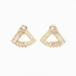BR-00846 BRINCO BANHADO A OURO 18K COM DESIGN GEOMÉTRICO TRIANGULAR