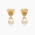 BR-00874 BRINCO BANHADO A OURO 18K COM PÉROLA E DETALHES CRAVEJADOS EM ZIRCÔNIAS