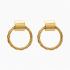 BR-00891 BRINCO BANHADO A OURO 18K COM BASE LISA E ARGOLA TORCIDA