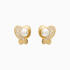 BR-00960 BRINCO BANHADO A OURO 18K EM FORMATO DE CORAÇÃO COM PÉROLA