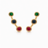 BR-00993 BRINCO BANHADO A OURO 18K MODELO EAR CUFF COM TRÊS ZIRCÔNIAS REDONDAS