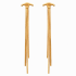 BR-01013 BRINCO BANHADO A OURO 18K COM DESIGN ALONGADO E FRANJAS EM CORRENTES