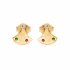 BR-01027 BRINCO BANHADO A OURO 18K COM DESIGN DELICADO EM ZIRCÔNIAS COLORIDAS