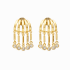 BR-01059 BRINCO BANHADO A OURO 18K COM DESIGN EM ARCOS E PINGENTES EM ZIRCÔNIAS