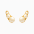 BR-01102 BRINCO BANHADO A OURO 18K MODELO EAR CUFF COM DETALHES EM PÉROLAS