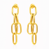 BR-01104 BRINCO BANHADO A OURO 18K COM DESIGN DE ELOS ENTRELAÇADOS E ACABAMENTO POLIDO