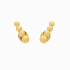BR-01173 BRINCO BANHADO A OURO 18K ESTILO EAR CUFF COM ESFERAS TEXTURIZADAS