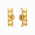 BR-01236 BRINCO BANHADO A OURO 18K MODELO EAR HOOK COM DESIGN EM CORAÇÕES