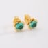 BR-01338 BRINCO BANHADO A OURO 18K COM PEDRA REDONDA LAPIDADA