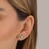 BR-01338 BRINCO BANHADO A OURO 18K COM PEDRA REDONDA LAPIDADA