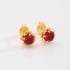 BR-01338 BRINCO BANHADO A OURO 18K COM PEDRA REDONDA LAPIDADA