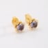 BR-01338 BRINCO BANHADO A OURO 18K COM PEDRA REDONDA LAPIDADA