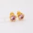 BR-01338 BRINCO BANHADO A OURO 18K COM PEDRA REDONDA LAPIDADA