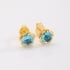 BR-01338 BRINCO BANHADO A OURO 18K COM PEDRA REDONDA LAPIDADA