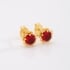 BR-01338 BRINCO BANHADO A OURO 18K COM PEDRA REDONDA LAPIDADA