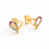 BR-01378 BRINCO BANHADO A OURO 18K EM FORMATO DE CORAÇÃO VAZADO