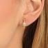 BR-01525 BRINCO BANHADO A OURO 18K COM ESFERA CRAVEJADA E DETALHES EM BOLINHAS