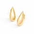 BR-01646-BRINCO BANHADO A OURO 18K EM FORMATO GOTA COM ACABAMENTO LISO E POLIDO