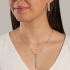 GR-01450 COLAR BANHADO A OURO 18K COM PINGENTE EM FRANJA DE CORRENTES FINAS