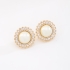 BR-01892 BRINCO BANHADO A OURO 18K COM PÉROLA CENTRAL E ARO EM ZIRCÔNIAS