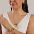 BL-00052 BRACELETE BANHADO A OURO 18K COM DETALHE EM FORMATO DE FLOR