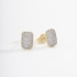 BR-02146 BRINCO BANHADO A OURO 18K COM DESIGN RETANGULAR EM ZIRCÔNIAS