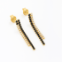 BR-02278 BRINCO BANHADO A OURO 18K COM DESIGN ALONGADO E DUPLO