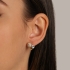 BR-02686 BRINCO BANHADO A OURO 18K COM DESIGN DE ROSAS CRAVEJADAS E PONTO DE LUZ