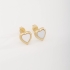 BR-02721 BRINCO BANHADO A OURO 18K EM FORMATO DE CORAÇÃO COM DETALHE EM MADREPÉROLA